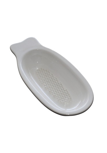 Porselen Kayık Figürlü Bebek Mama Püre Yapıcı Elma Rendesi Sebze Meyve Püre Yapıcı Beyaz