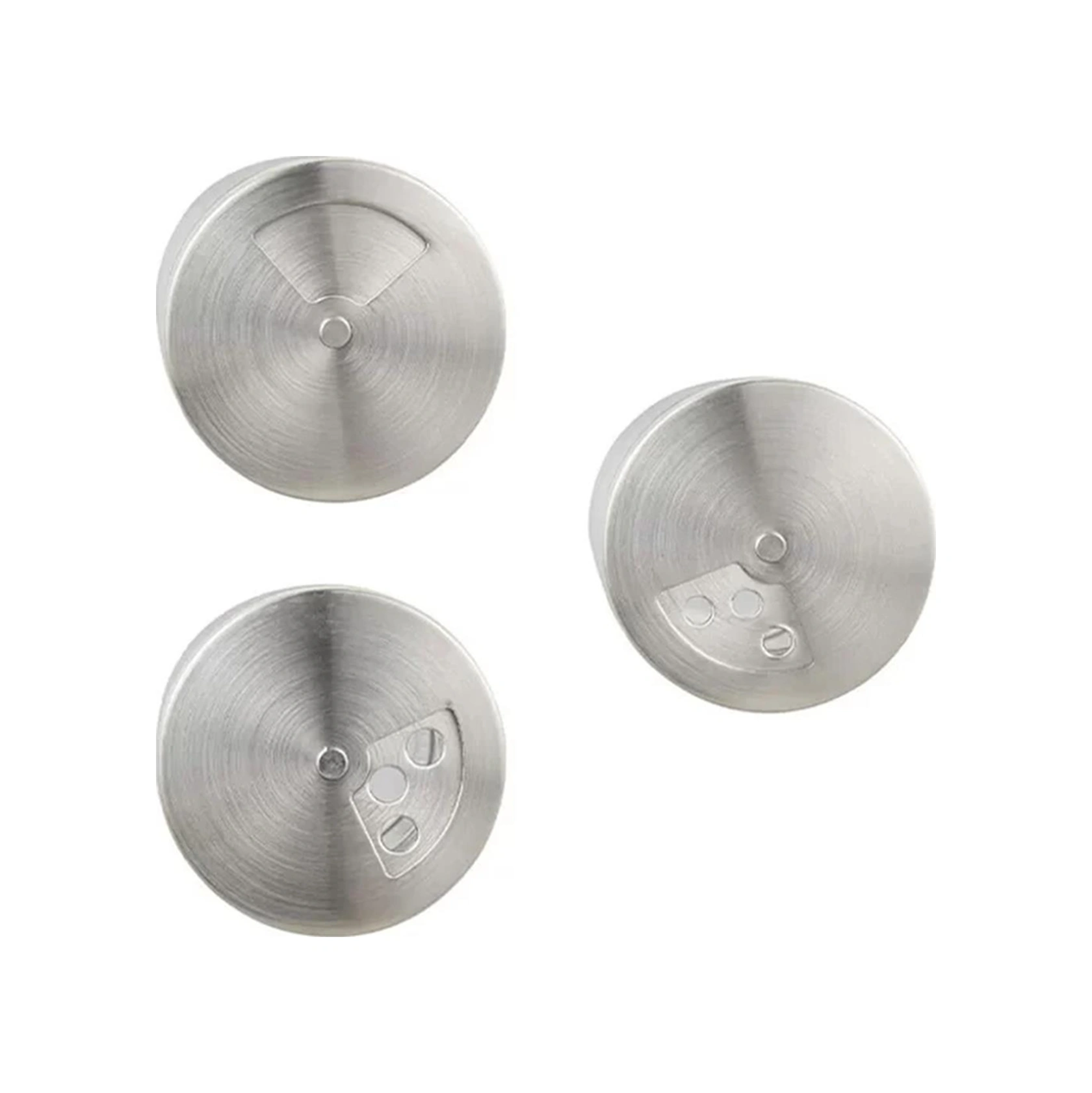 Cam Metal Kapaklı Tuzluk 100 Ml Metalik Gri