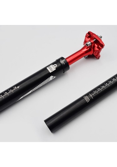 Lunje Xt-p003 Bisiklet Süspansiyon Sele Direği Amortisör Sönümleme Alüminyum Alaşımlı Mtb Yol Bisiklet Selesi Direği - Siyah/27.2 400mm