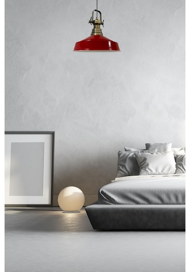 Asaletli Tekli Avize Yeni Eskitme Başlık Retro Sarkıt Lamba Restoran Salon Aydınlatma Kırmızı