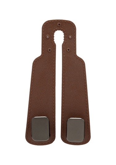 Kangvka Araba Sandalye Arka Çift Kanca - Telefon Tutucu Ve Saklama Fonksiyonu - Gizli Depolama - Yumuşak Silikon - Tekli Paket - Açık Kahverengi