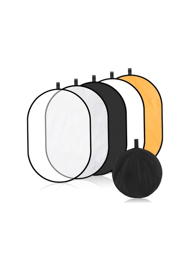 Fotoğraf Aksesuarları 5 Renkli Reflektörler 60 90cm Kamera Aksesuarları Işık Reflektör Difüzör Araçları