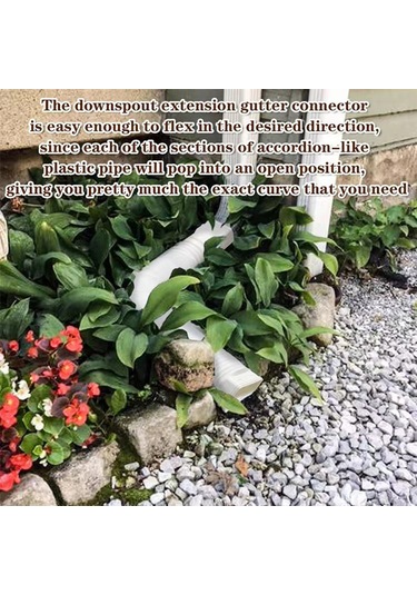 Skycity 2'li Pe Genişletilebilir Ev Sinek Su Borusu - 1.5m Uzunluk, Esnek, Kalın, Yağmur Suyu Akışını Kolaylaştırır, Siyah+beyaz