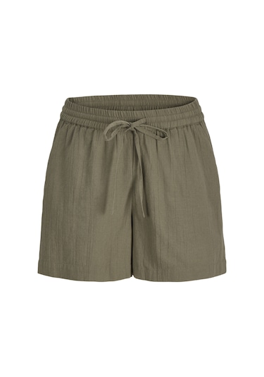 Kadin Bol Kalip Baglama Detayli Sort - Kia - 12290712 Dusty Olive
