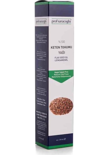 Prof Saracoglu Soğuk Sıkım Keten Tohumu Yağı 250 ML