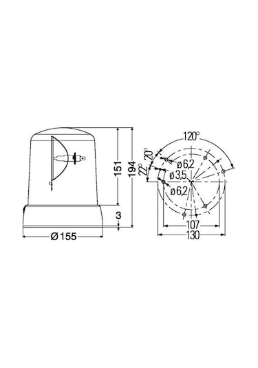 Hella 24v Döner Lamba Kl 7000 F Turuncu H1 Ampullü