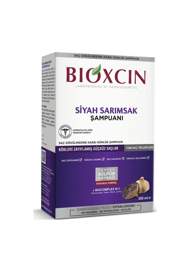 Saç Dökülmelerine Karşı Siyah Sarımsaklı Şampuan Quantum 300 Ml