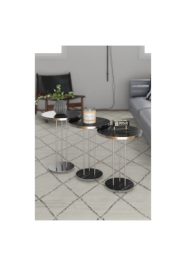 Zigon Sehpa Terra Gümüş Bendir