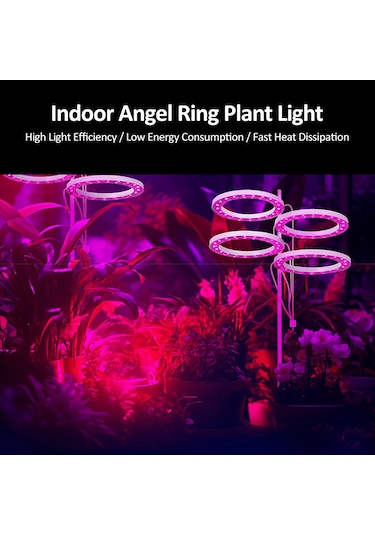 Yaleker Usb Güçlü Bitki Büyütme Lambası, 20 Led Işık, 5 Parlaklık Seviyesi, 8h/12h/16h Zamanlayıcı, Ayarlanabilir Yükseklik, Doğal Işık Diğer