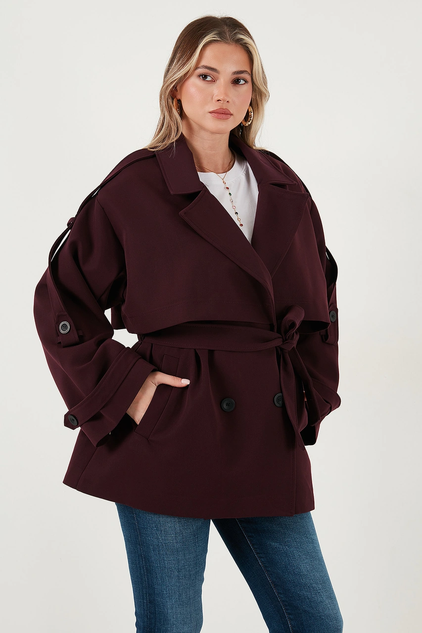 Lela Bayan Trençkot 6839580 Mürdüm Mürdüm