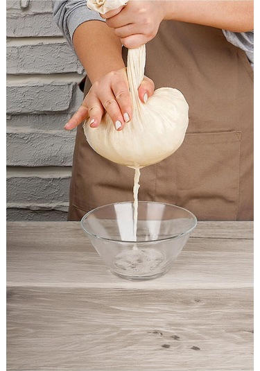 Organik Süzme Bezi Ve Kuru Gıda Saklama Kesesi Set Bej