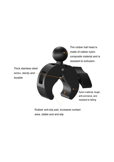 Kamera Telefon Tutucu Bilyalı Başlık Tabanı Canlı Sürüş Atış Gidonu Döner Kelepçe Hızlı Çıkarma Siyah