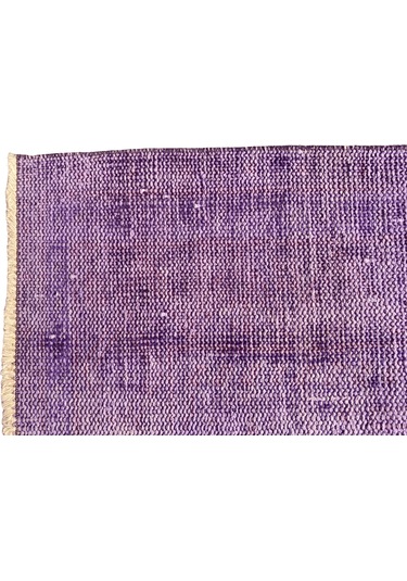 El Dokuma Mor Yolluk 68x225 Dekoratif Yün Halı Yolluk