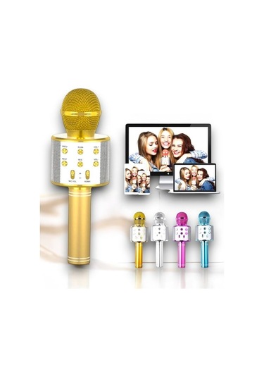 Karaoke Mikrofon Ve Hoparlör Kablosuz Hoparlör - Uzun Pil Ömrü, Güçlü Ses