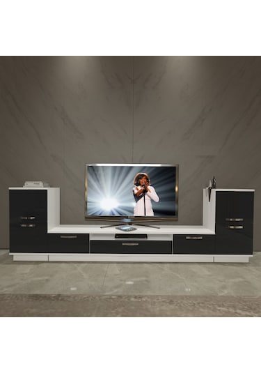 Decoraktiv Trendstyle On2 Slm Tv Ünitesi Tv Sehpası Beyaz - Siyah