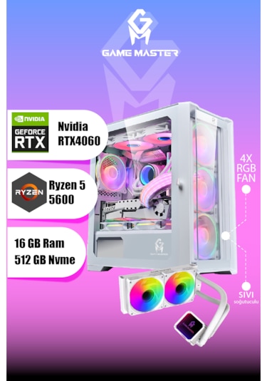 Gm Game Master Hydra 4060 R5 5600 23.8" Gaming Full Sistem Masaüstü Bilgisayar