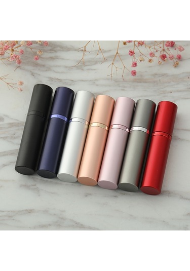 Wezone Gümüş Renkli 5ml Mat Koku Fişeği - Alttan Doldurulabilir, Taşınabilir, Tekrarlı Kullanım - Hediyelik Mini Boş Şişe