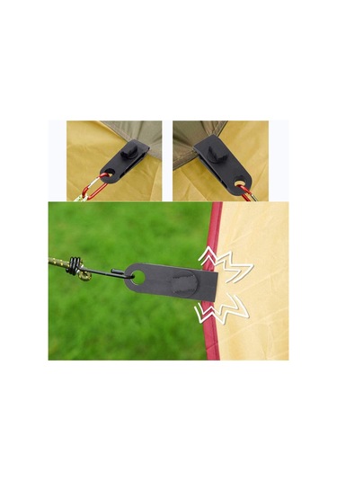Dolıty 10/12 Adet Tente Tarp Kelepçe Seti Çadır Klipsleri 10-klips+siyah-bungee Siyah