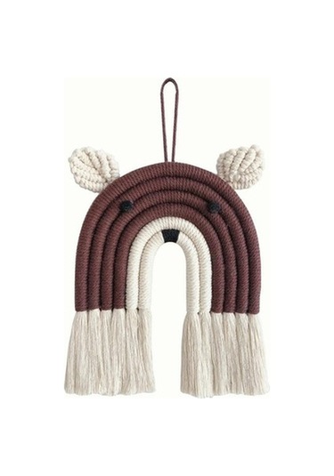 Novahub Tilki Ayı Gökkuşağı Geyik El Dokuma Bulut Odası Dekor Goblen Fx, Çocuk Odası Hediyesi Fx