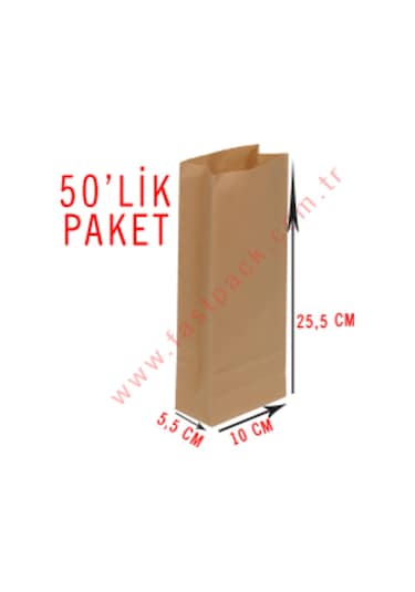 50 Adet 10Cmlik Kraft Poşet