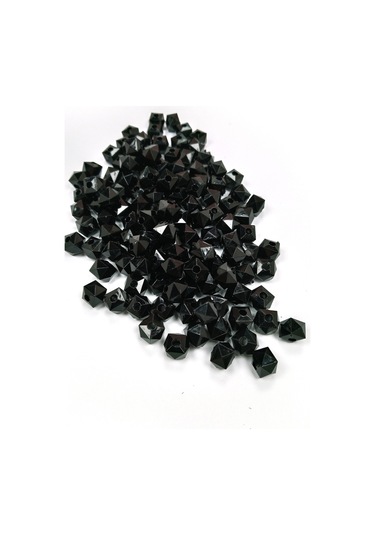 Küp Boncuk İçten Boncuklu Bileklik Çanta Boncuğu 10 Mm 50 Gr Siyah - Bnc457