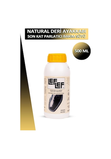 Bağcık + Nuri Leflef Ayakkabı ve Deri Son Kat Parlatıcı Bakım Sütü 500 ML Set