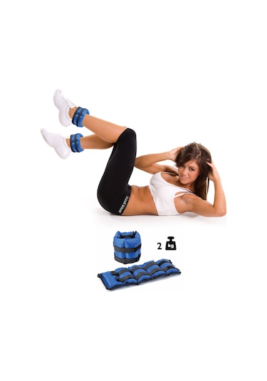 Spor Byfit 2 Kg x 2 Adet El veya Ayak Bileği Ağırlığı mavi