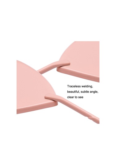 Sones Paslanmaz Çelik Kalp Şeklinde Aşılama Kirpik Muayene Aynası Güzellik Aleti Kız Pembe