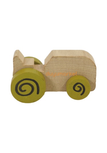 Mr. Quokka Ahşap Traktör - Hardal Sarısı