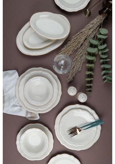 Porser Altın File Fulya Yemek Takımı 12 Kişilik 53 Parça Fly53ykprs1082 Çok Renkli