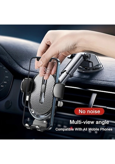 Chenkestoreone Siyah Otomobil Telefon Tutucu Katlanır Döner Güvenli Navigasyon Otomatik Kilitli