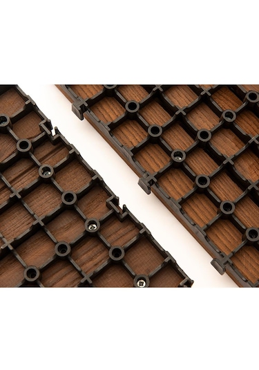 Pafu Sunsoe Dişbudak Ağacı Balkon Bahçe Ahşap Yer Döşemesi Karo Deck 30x30 Cm - 1 Adet 0,09m2