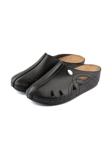 Roy Jones Sabo Kadın Siyah Kapalı Terlik 1801 Siyah