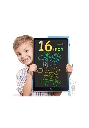 Userfriendly11 Mavi 16 İnç Lcd Yazı Tahtası Stilus Kalem Çizim Pad Eğitici Hediye Noel Doğum Günü