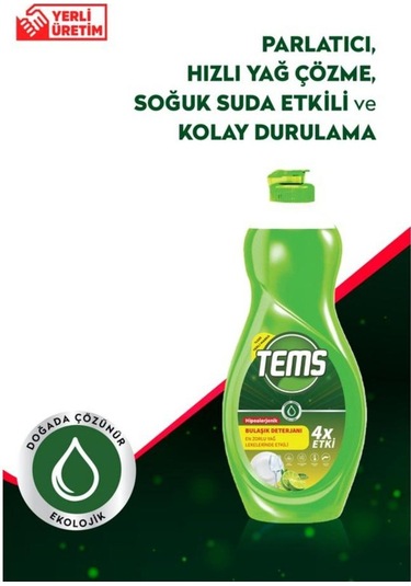 Tems 4 Etki Bulaşık Makinesi Kapsül Deterjanı 36 Tablet + Sıvı Bulaşık Deterjanı 500 ML