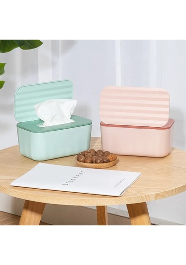 Mor-ev Mutfak Kağıt Mendil Dağıtıcı Depolama Organizatör Kapaklı Doku Kutusu Kare Islak Mendil Vaka Peçeteler Tuvalet Kağıdı Konteyner