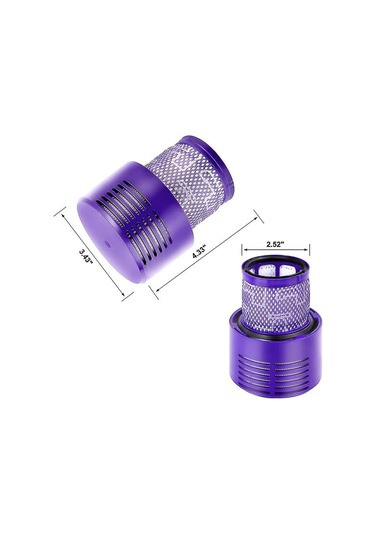 Yifomall V10/sv12 Serisi Uyumlu Yıkama Yapılabilir Hepa Filtresi - 0.3 Mikron Toz Tutma, Sürekli Emme Gücü Sağlar 3 Adet + Temizleme Fırçası