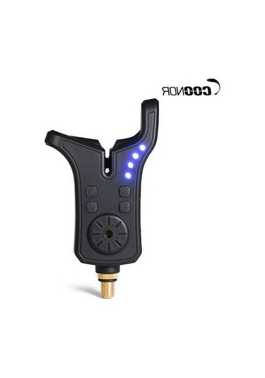 Artfulabode Zili Uyarı Tutma Siyah Ses Ses Led Isırma Isırma Işıklarla Göstergesi Elektronik Balık Alarmı Jh Siyah