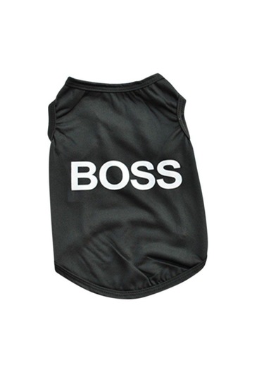 Köpek Ve Kedi İçin Pet Boss Siyah Sweat Tshirt Kıyafet