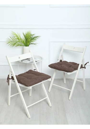 Pufiprofi Sandalye Yastığı Kare 40x40 2'li Set 221239365 Kahverengi