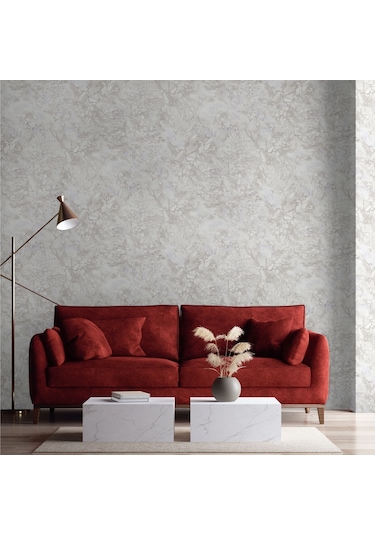 Adawall Roka 23101-6 Mermer Desenli Düz Sade Duvar Kağıdı