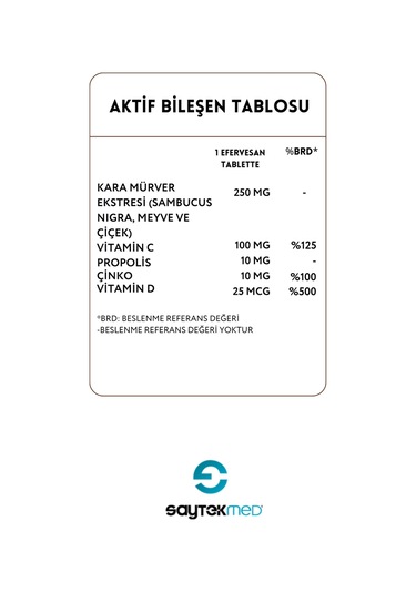 SN 250 Kara Mürver Ekstresi Vitamin C Propolis Çinko Vitamin D