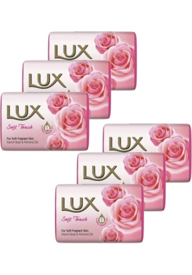 Lux Soft Touch Banyo Sabunu 6 x 80 G + Difaş Saç Fırçası + Tarak