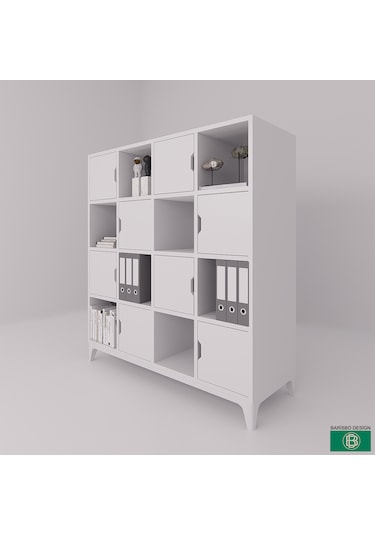 Kitaplık&dosyalık Kapaklı Ve Açık Raflı
