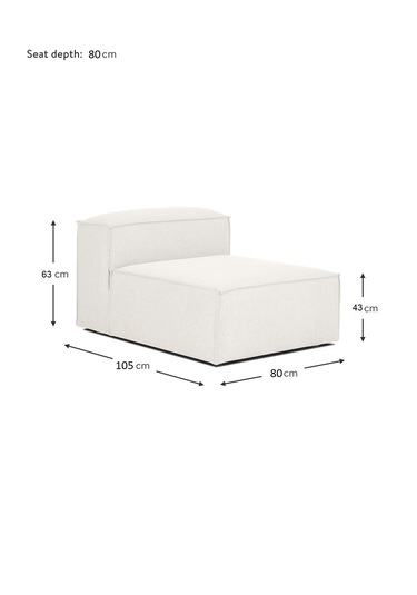 Most Mollis Orta Modül Berjer Silinebilir 01 Kırık Beyaz Keten Ku