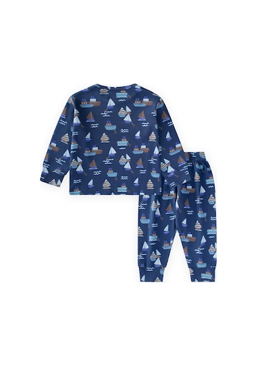 Cigit Desenli Mevsimlik Pijama Takım 1-7 Yaş Lacivert