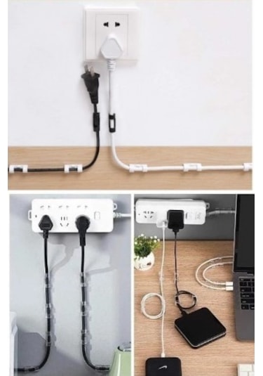 40'lı Yapışkanlı Kablo Sabitleyici Şeffaf Klips Kablo Düzenleyici