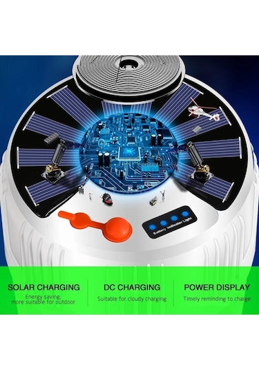 300w Dayanıklı Dahili Güneş Led Ampul Açık Su Geçirmez Şarj Gece Pazarı Durak Lambası Güç Kaynağı Ekran Mobil Kamp Aydınlatma 200w Çok Renkli