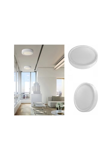 Maxled 18W Yuvarlak Sıva Üstü Led Panel 3000K Günışığı Beyaz