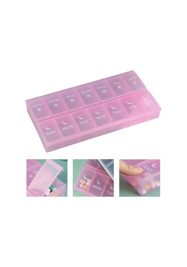 Suntek 14 Bölmeli Hap Düzenleyici 7 Gün Cep Çantası Seyahat Diğer